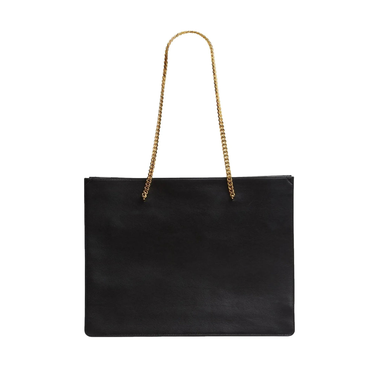 Saint Laurent Siena Ultra Lux Black Calf Leather Chain Shoulder Tote Bag - Handbags - Clayton's Online Store