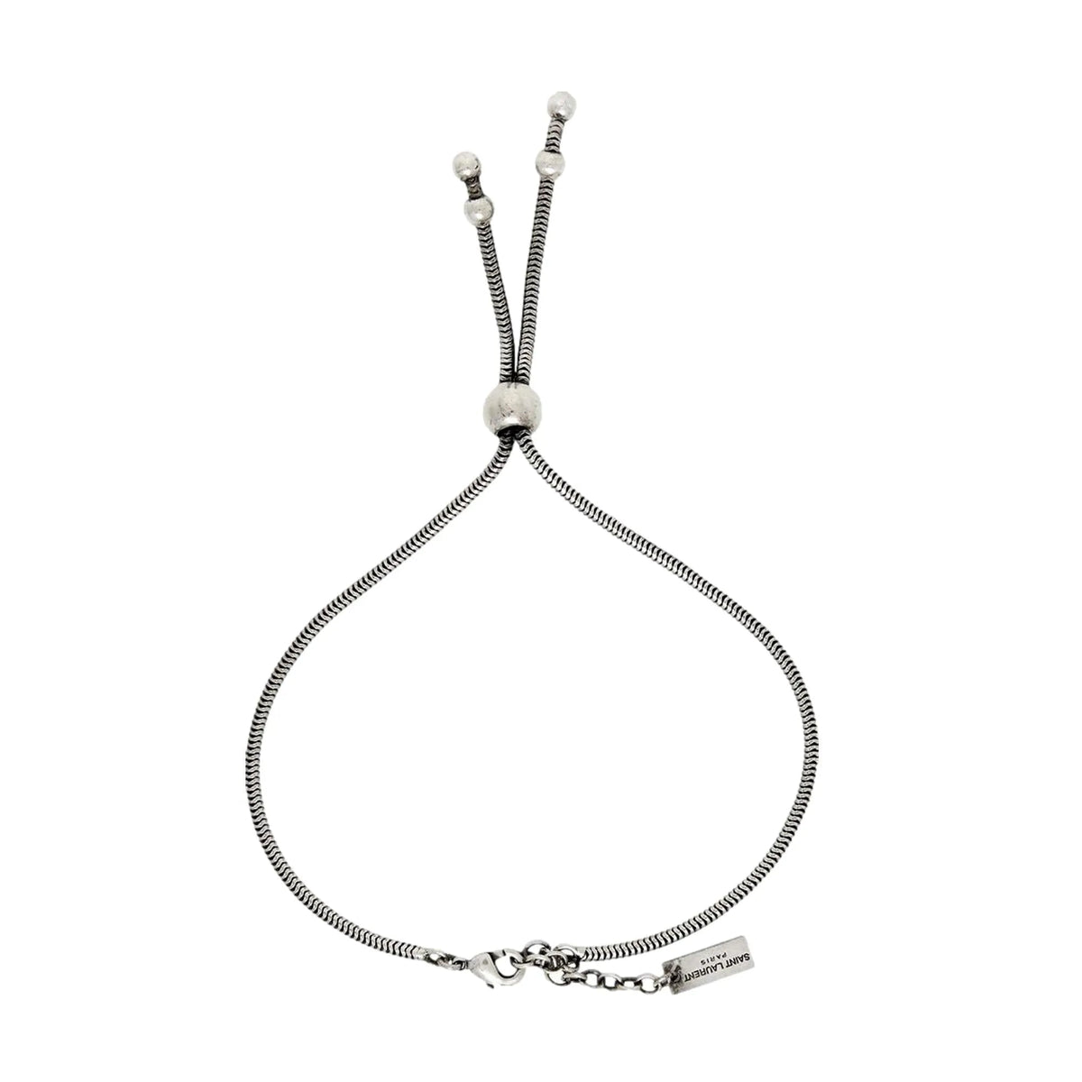 Saint Laurent Silver Bolo Tie Bracelet Large - Jewelry - Clayton's Online Store