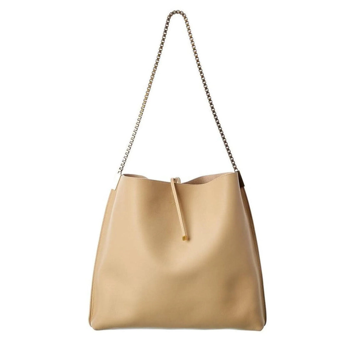 Saint Laurent Suzanne Beige Calfskin Leather Chain Hobo Bag - Handbags - Clayton's Online Store