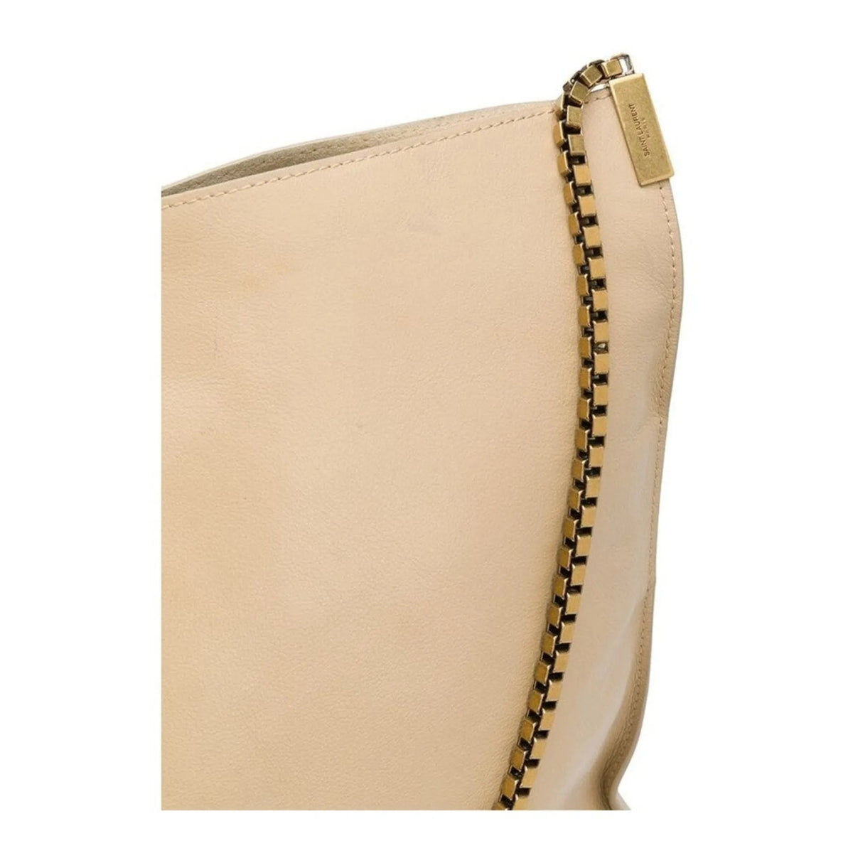 Saint Laurent Suzanne Beige Calfskin Leather Chain Hobo Bag - Handbags - Clayton's Online Store