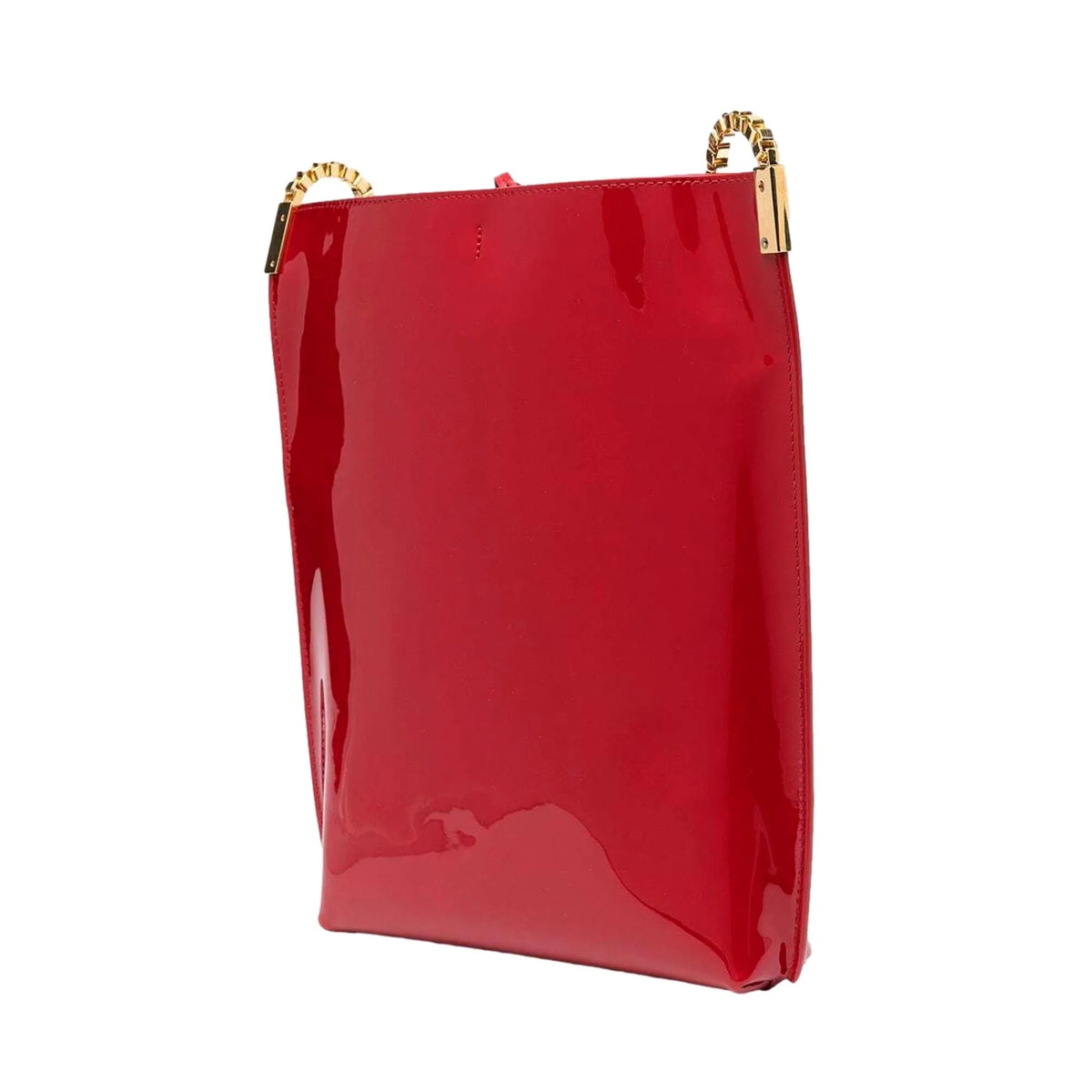 Saint Laurent Suzanne Red Patent Leather Small Chain Hobo Bag - Handbags - Clayton's Online Store