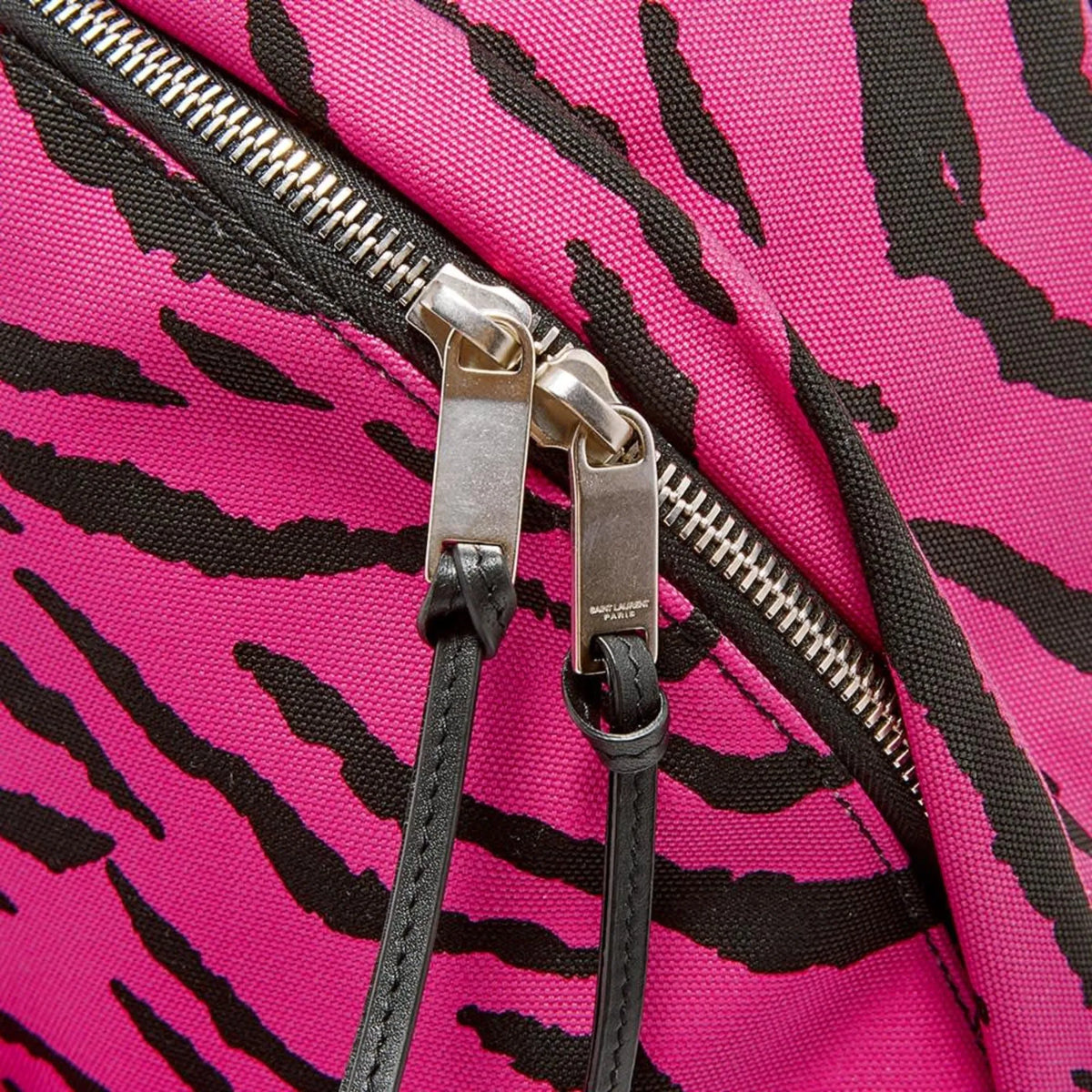 Saint Laurent Unisex Pink Zebra City Backpack