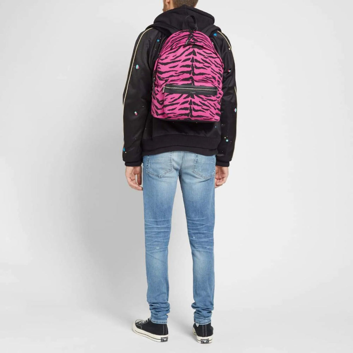 Saint Laurent Unisex Pink Zebra City Backpack - Handbags - Clayton's Online Store