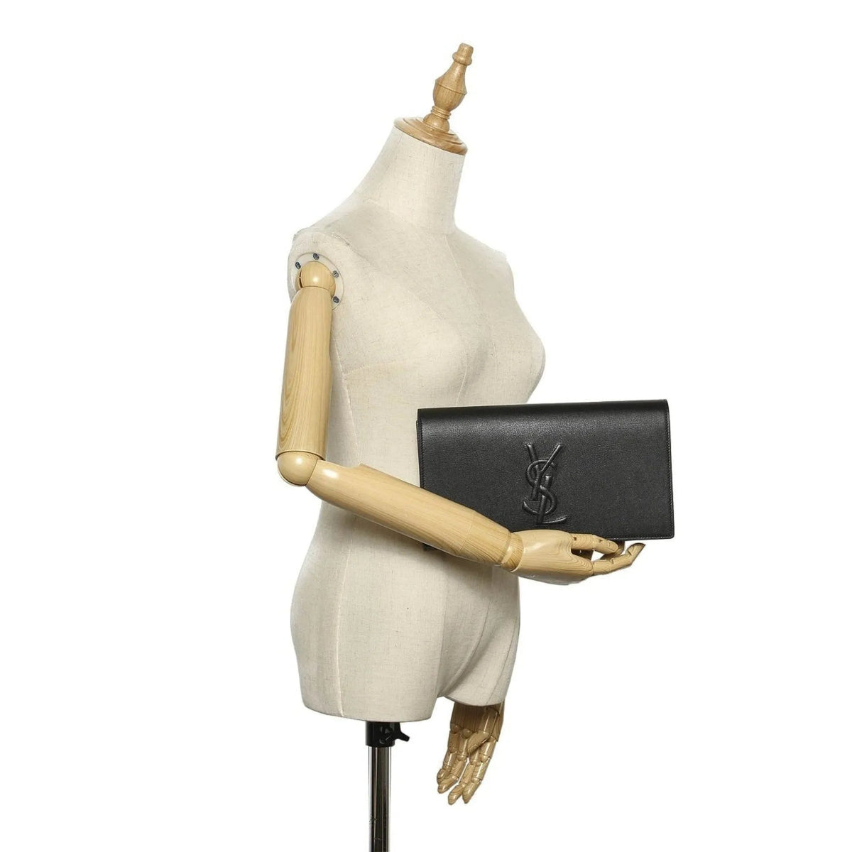 Saint Laurent YSL Belle de Jour Leather Black Large Clutch Bag - Handbags - Clayton's Online Store