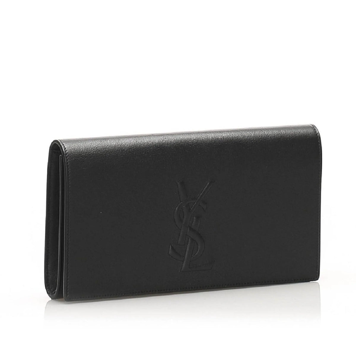 Saint Laurent YSL Belle de Jour Leather Black Large Clutch Bag - Handbags - Clayton's Online Store