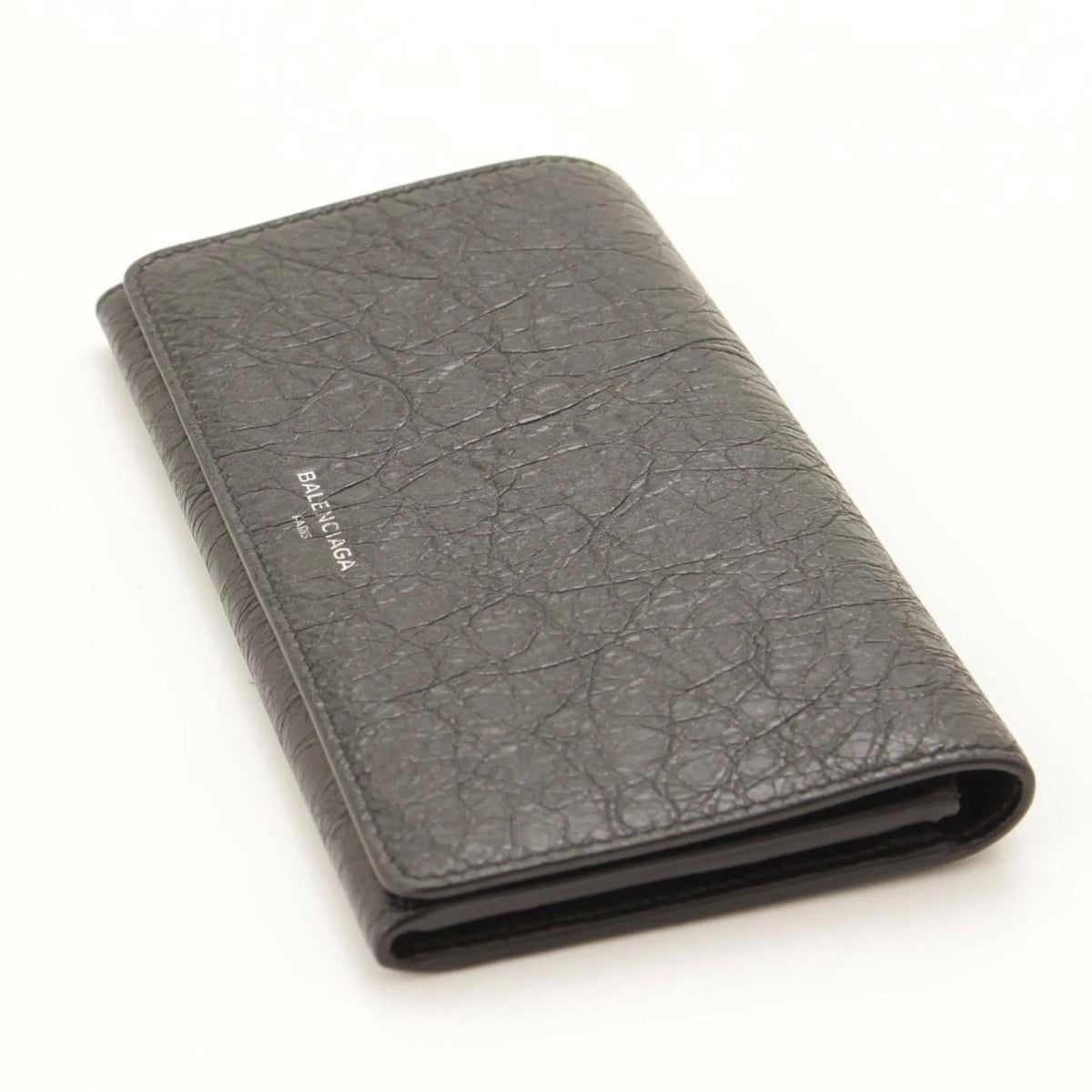 The Balenciaga Antracite Grey Arena Leather Long Wallet - Wallets - Clayton's Online Store