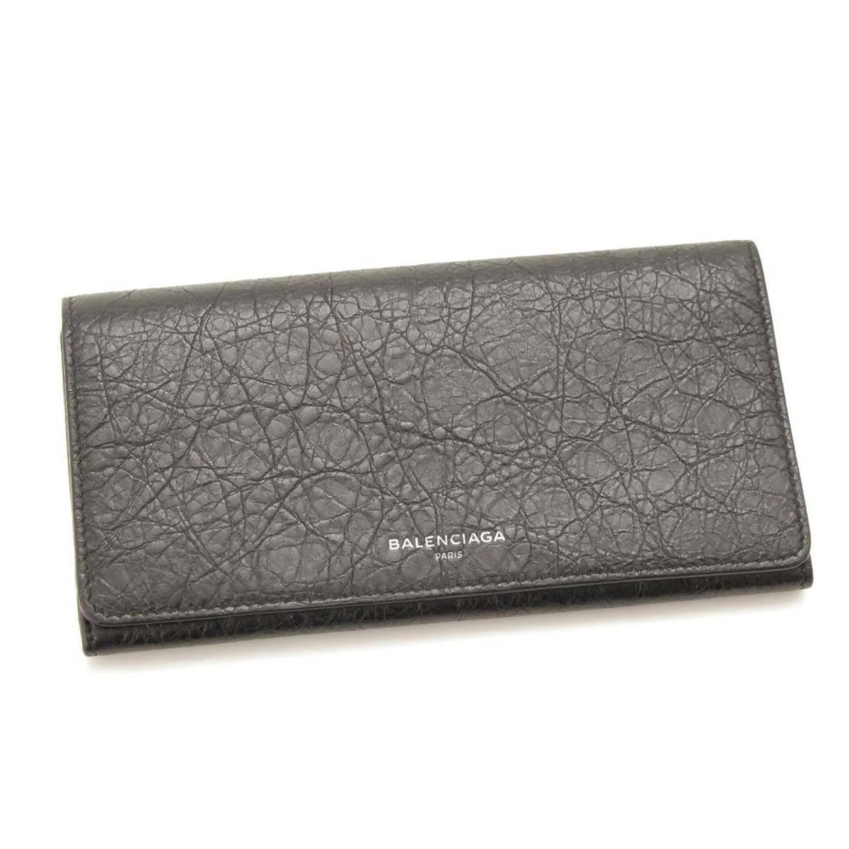 The Balenciaga Antracite Grey Arena Leather Long Wallet - Wallets - Clayton's Online Store