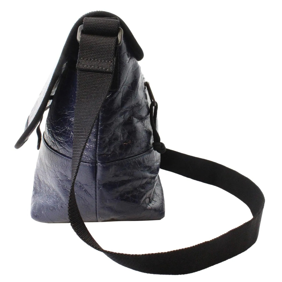 The Balenciaga Arena Blue Lambskin Leather Flap Messenger Bag - Handbags - Clayton's Online Store