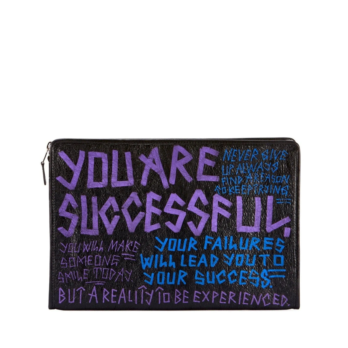 The Balenciaga Bazar Graffiti Leather Pouch - Handbags - Clayton's Online Store