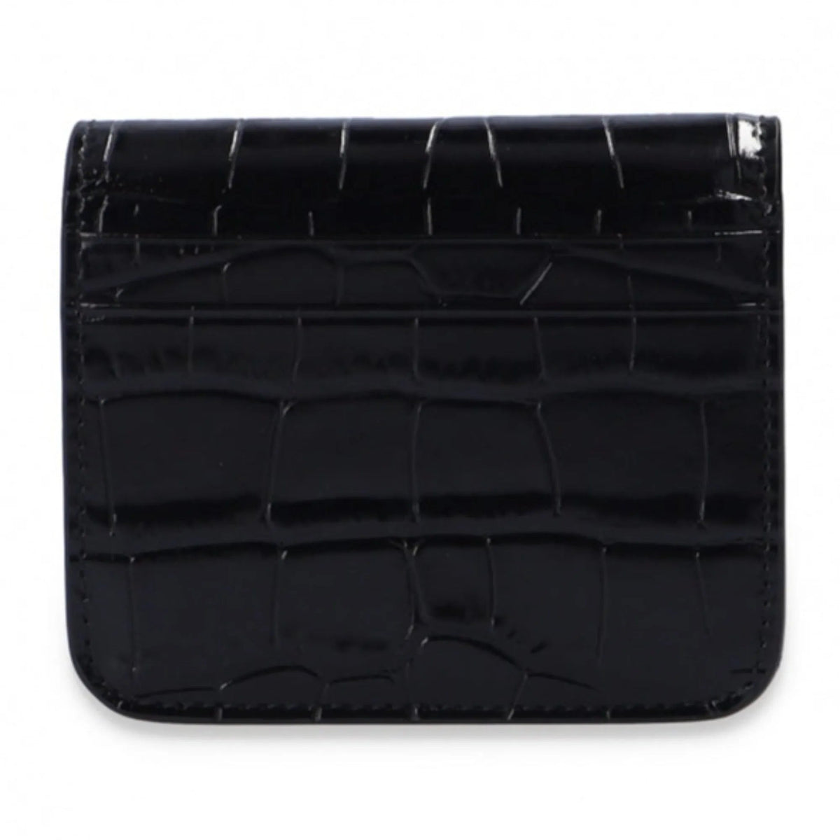 The Balenciaga Black Calf Leather Crocodile Embossed Wallet - Wallets - Clayton's Online Store