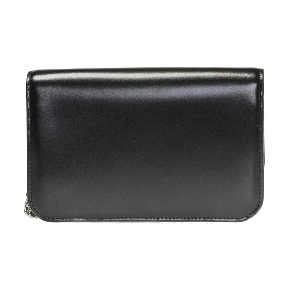 The Balenciaga Black Calfskin Leather Silver Logo Chain Wallet Bag - Handbags - Clayton's Online Store