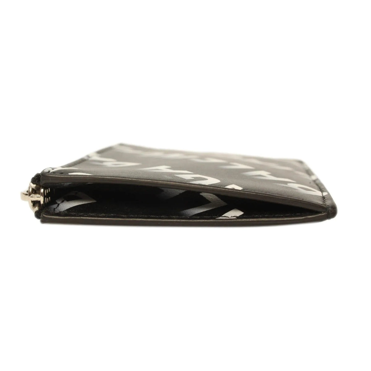 The Balenciaga Black Leather Gradient Logo Small Zip Card Wallet - Wallets - Clayton's Online Store