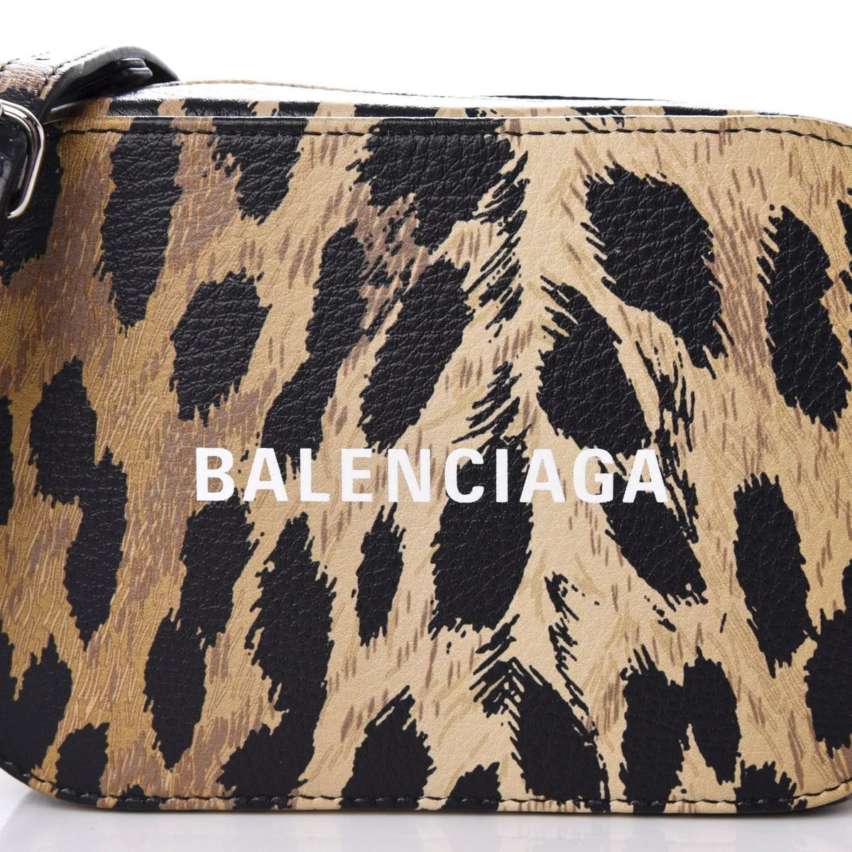 The Balenciaga Calfskin Logo Printed Leopard XS Everyday Camera Bag - Handbags - Clayton's Online Store