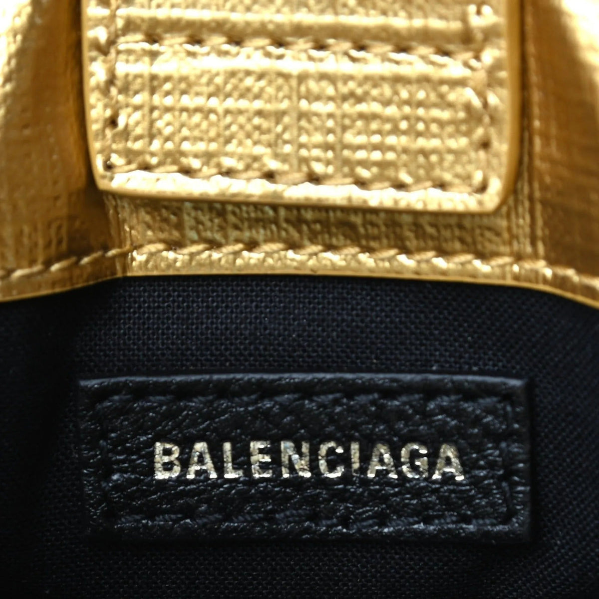 The Balenciaga Gold Calfskin Leather Shopper Cross Body Bag - Handbags - Clayton's Online Store