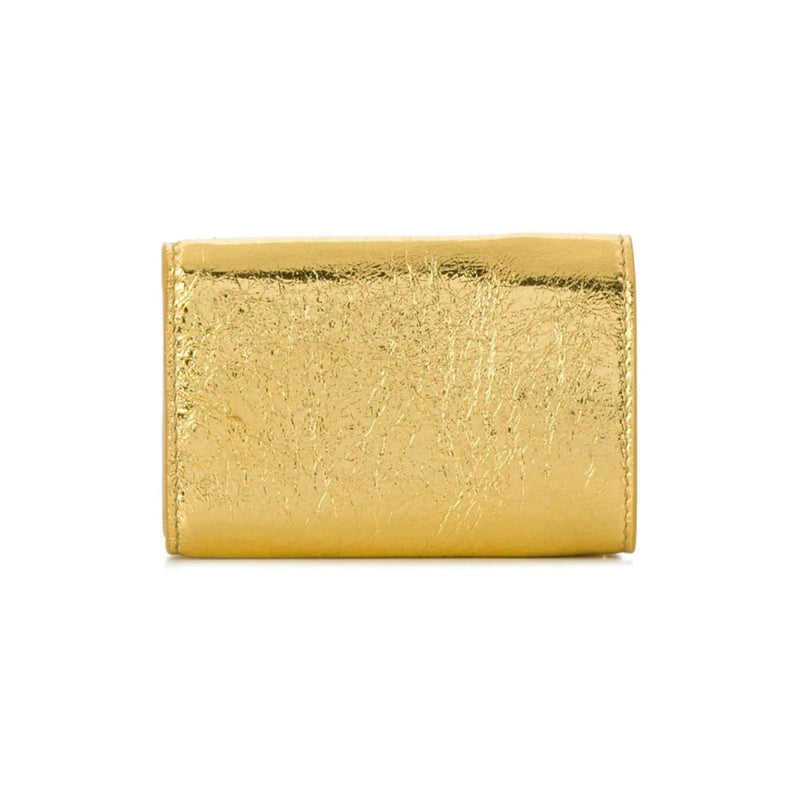 The Balenciaga Papier Gold Arena Lambskin Mini Trifold Wallet - Wallets - Clayton's Online Store