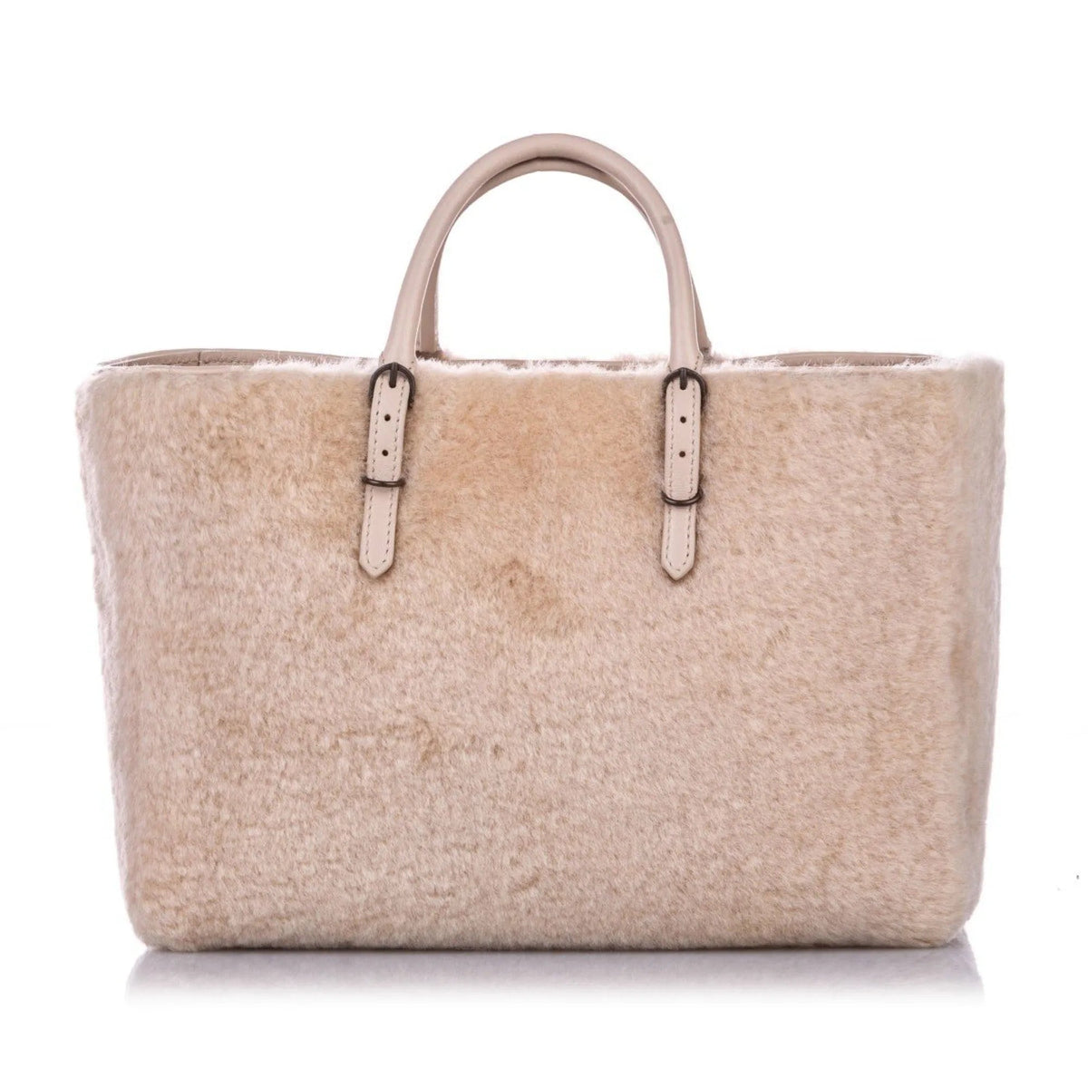 The Balenciaga Papier Merino Lamb Wool Tapioca Beige Satchel - Handbags - Clayton's Online Store