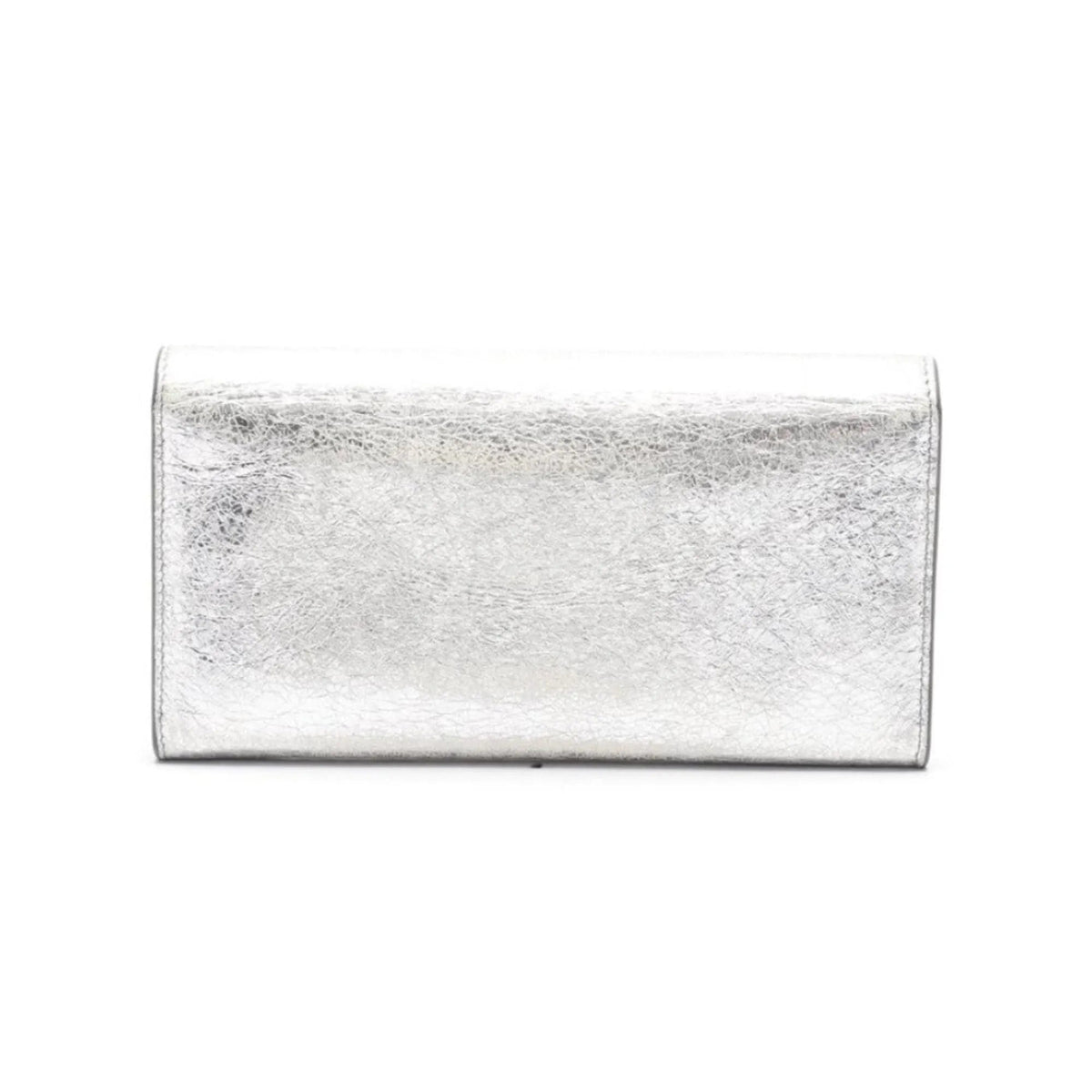 The Balenciaga Papier Metallic Silver Arena Leather Envelope Wallet - Wallets - Clayton's Online Store