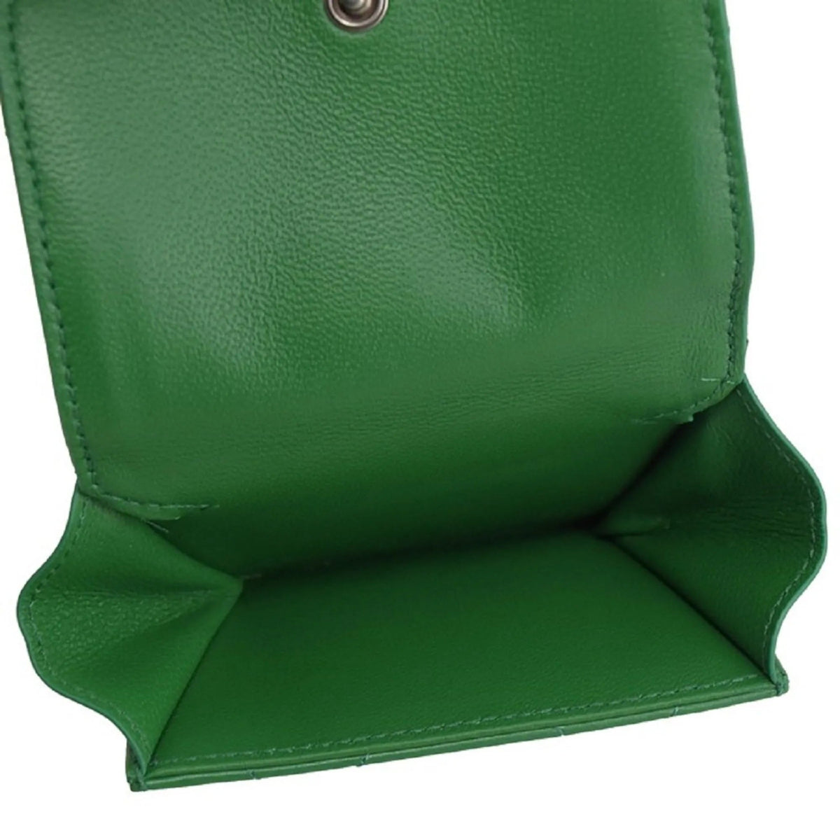 The Balenciaga Touch Leaf Green Nappa Leather Quilted Mini Trifold Wallet - Wallets - Clayton's Online Store