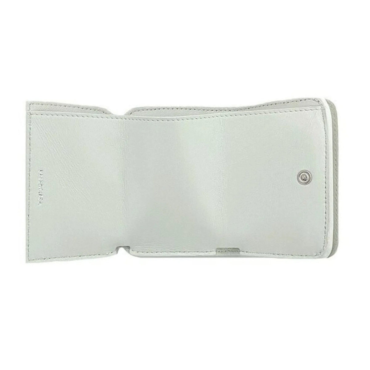 The Balenciaga White Leather Logo Mini Trifold Wallet - Wallets - Clayton's Online Store