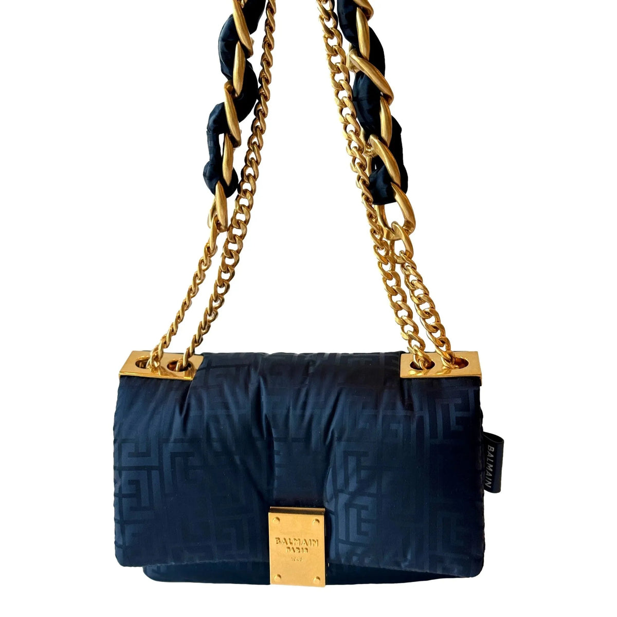 The Balmain 1945 Nylon Monogram Flap Crossbody Shoulder Bag - Handbags - Clayton's Online Store