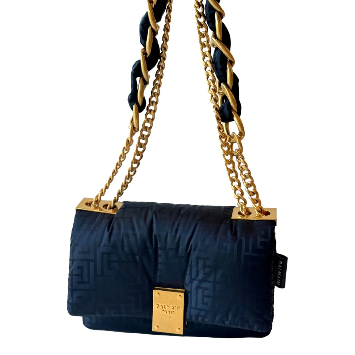 The Balmain 1945 Nylon Monogram Flap Crossbody Shoulder Bag - Handbags - Clayton's Online Store