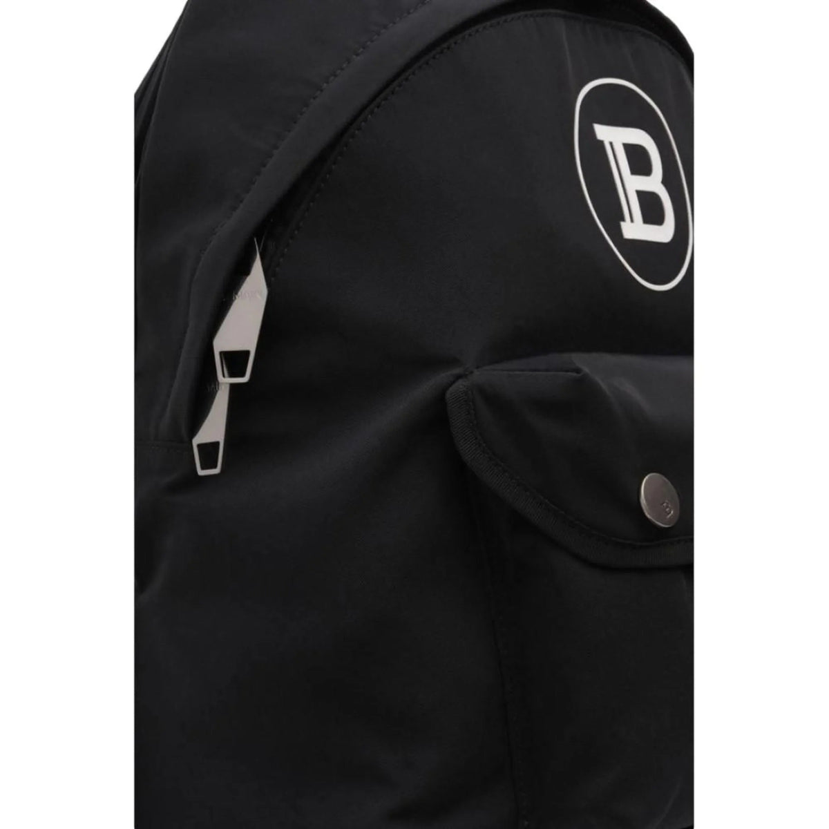 The Balmain B - Back Backpack is crafted from high - quality black nylon - Handbags - Clayton's Online Store