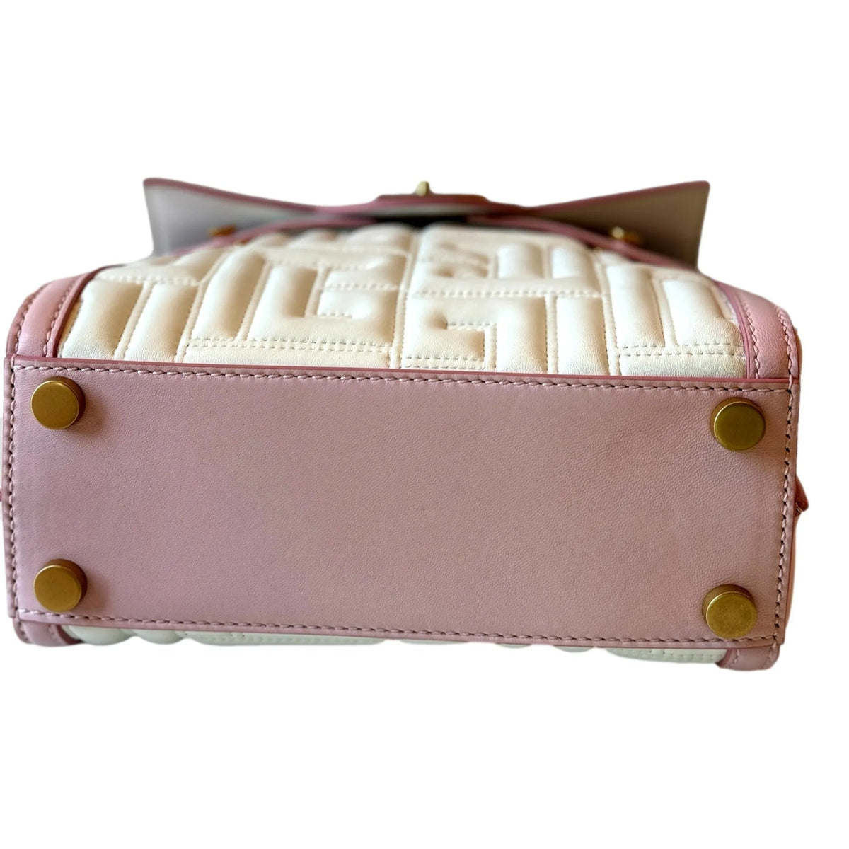 The Balmain B - Buzz 23 Pink White Tote is crafted from high - quality quilted leather - Handbags - Clayton's Online Store