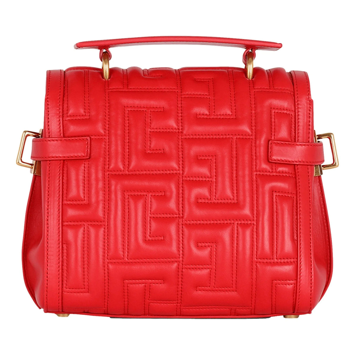 The Balmain B - Buzz 23 Red Tote is crafted from luxurious quilted calf leather - Handbags - Clayton's Online Store