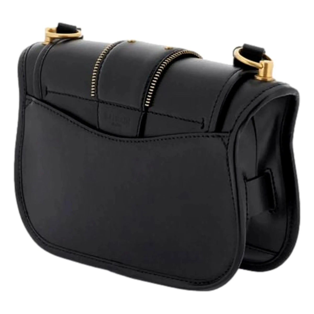 The Balmain Blaze Black Smooth Calf Leather Medium Flap Shoulder Bag - Handbags - Clayton's Online Store