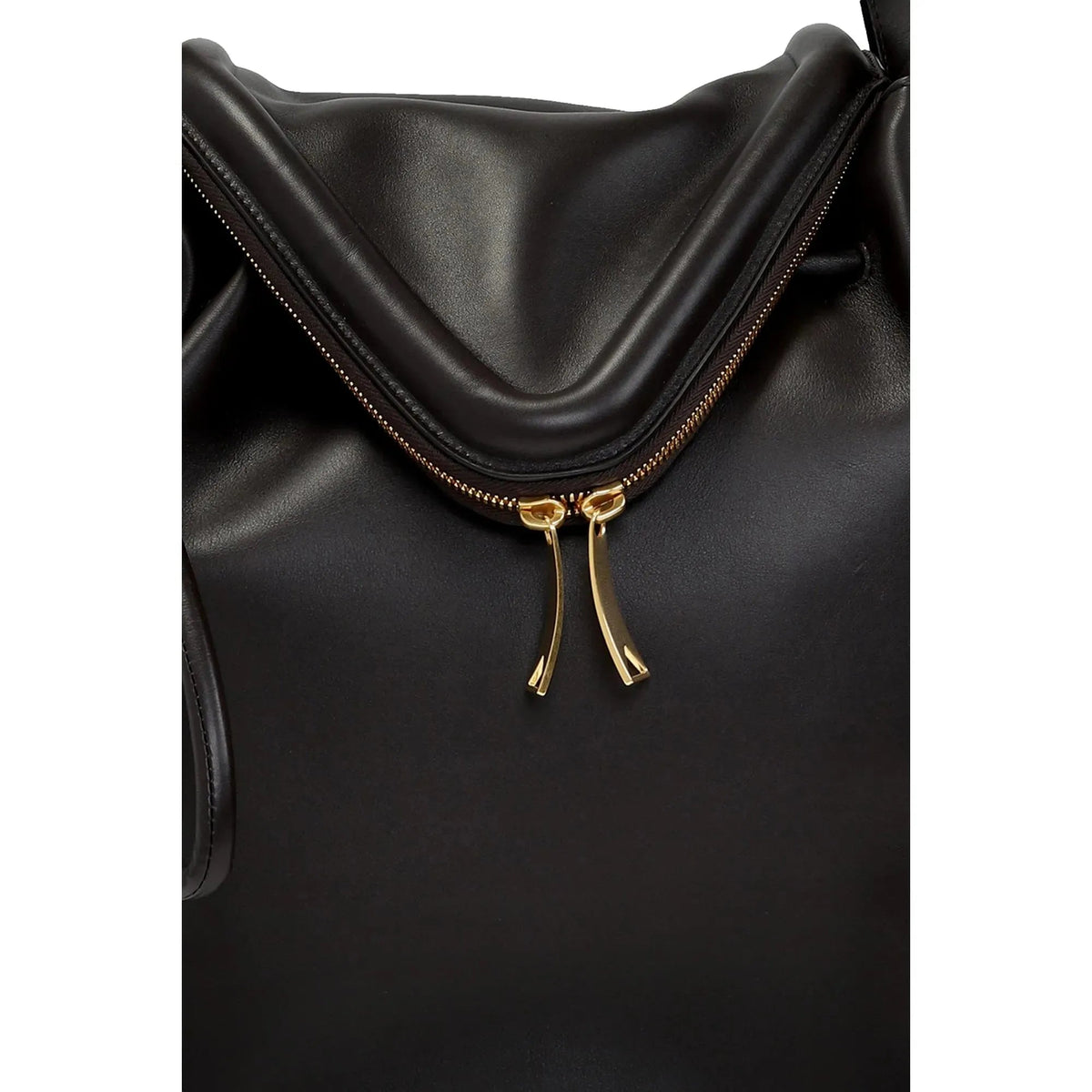 The Bottega Veneta Beak Large Black Calfskin Shoulder Bag - Handbags - Clayton's Online Store