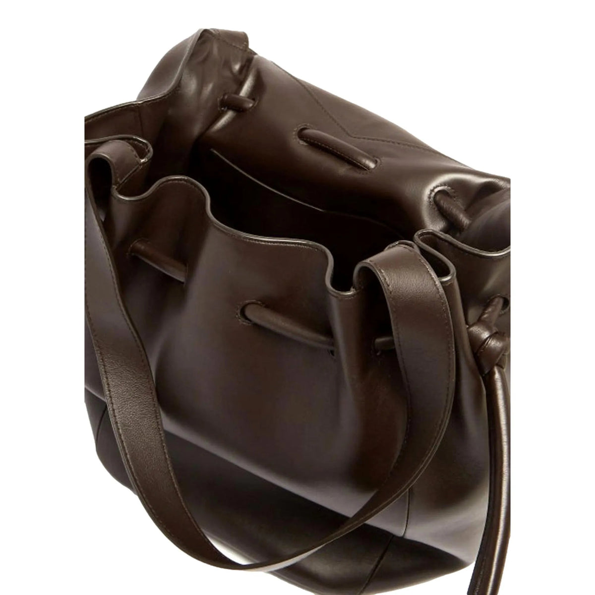 The Bottega Veneta Beak Large Brown Calfskin Shoulder Bag - Handbags - Clayton's Online Store