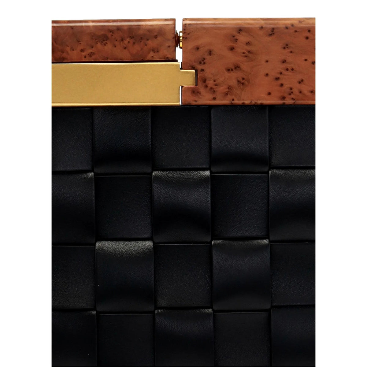 The Bottega Veneta 'BV SNAP' Mogano Black Clutch - Handbags - Clayton's Online Store