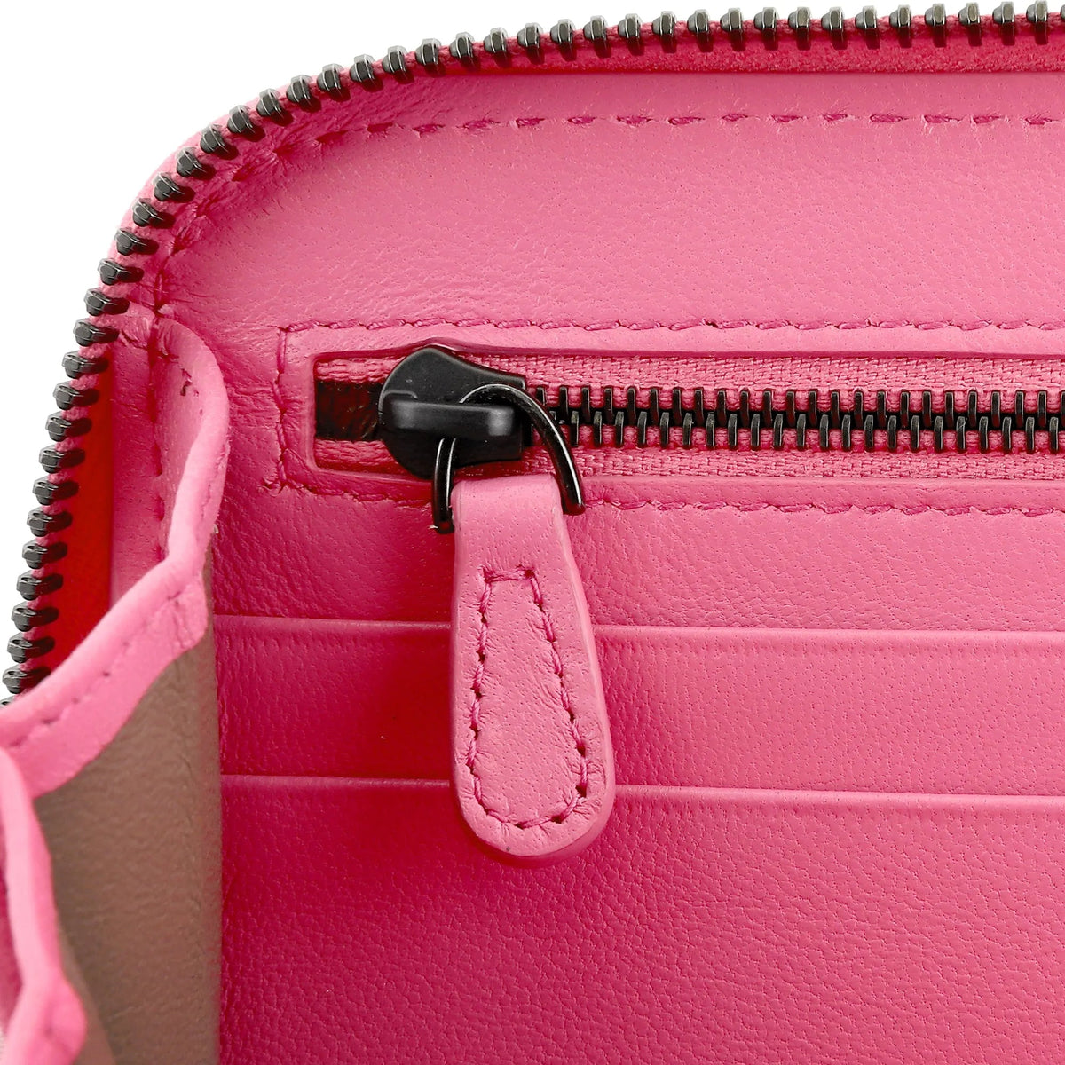 The Bottega Veneta Intrecciato Zipper French Calf Leather Wallet Pink - Wallets - Clayton's Online Store