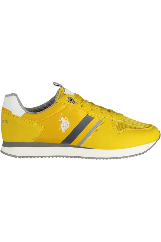 U.S. POLO ASSN. Radiant Yellow Sports Sneakers with Contrasting Details