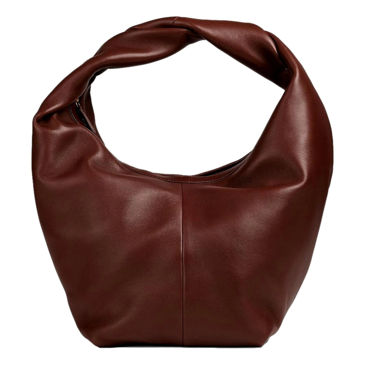 Valentino Garavani Roman Stud Brown Leather Large Hobo Shoulder Bag - Handbags - Clayton's Online Store