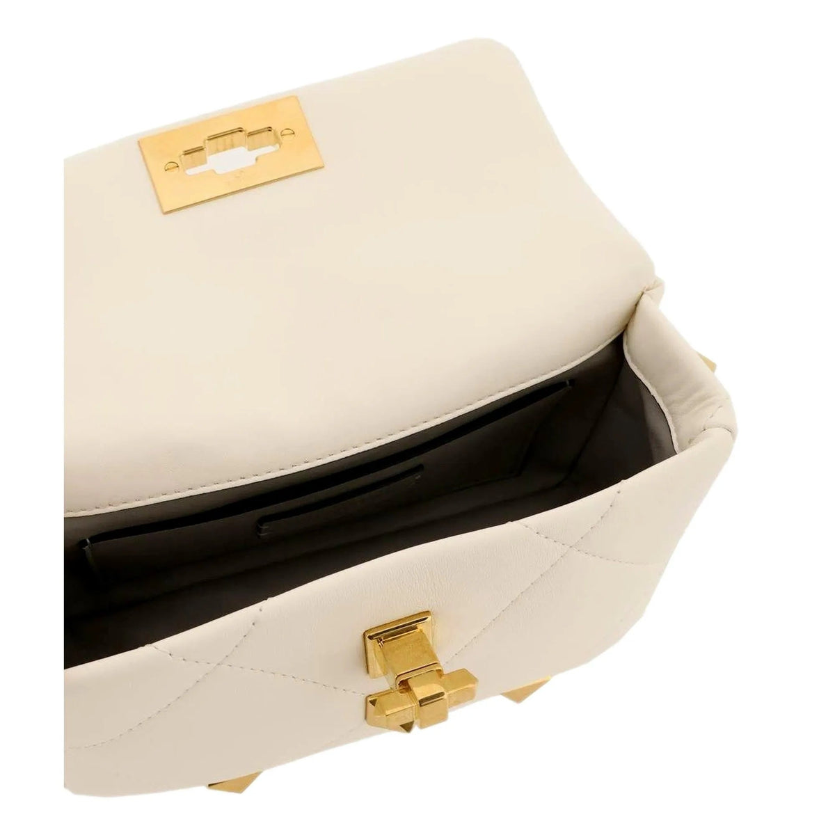 Valentino Garavani Roman Stud Small Crossbody Bag Ivory Nappa Leather - Handbags - Clayton's Online Store