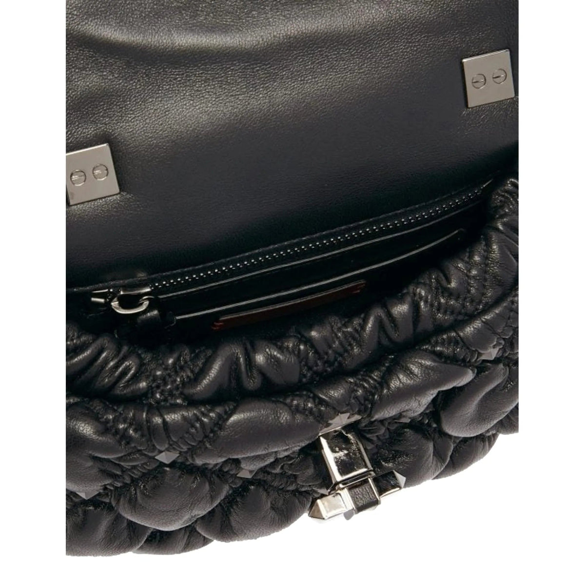 Valentino Garavani Spikeme Black Studded Leather Small Crossbody Bag - Handbags - Clayton's Online Store