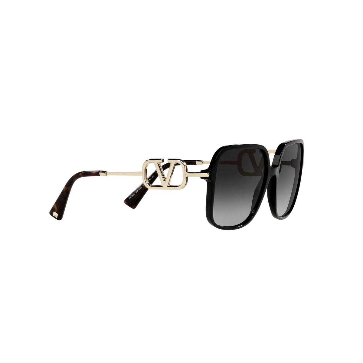 Valentino Garavani V Logo Gold Black Square Frame Sunglasses - Sunglasses - Clayton's Online Store