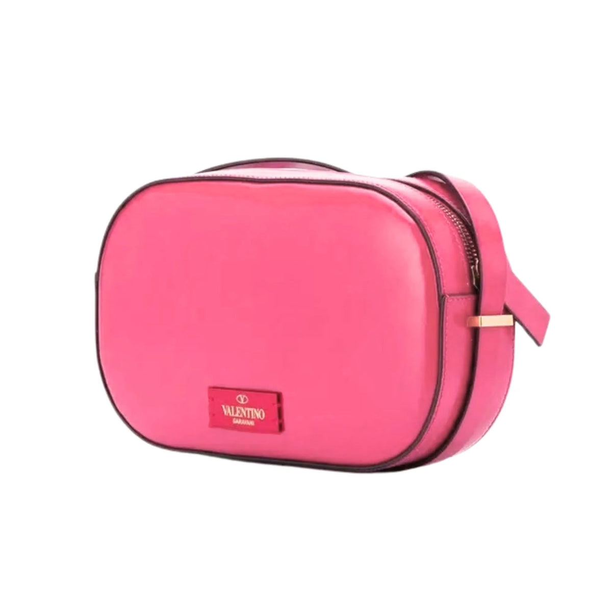 Valentino Garavani VLogo Walk Crossbody Bag Pink Calf Leather Medium - Handbags - Clayton's Online Store