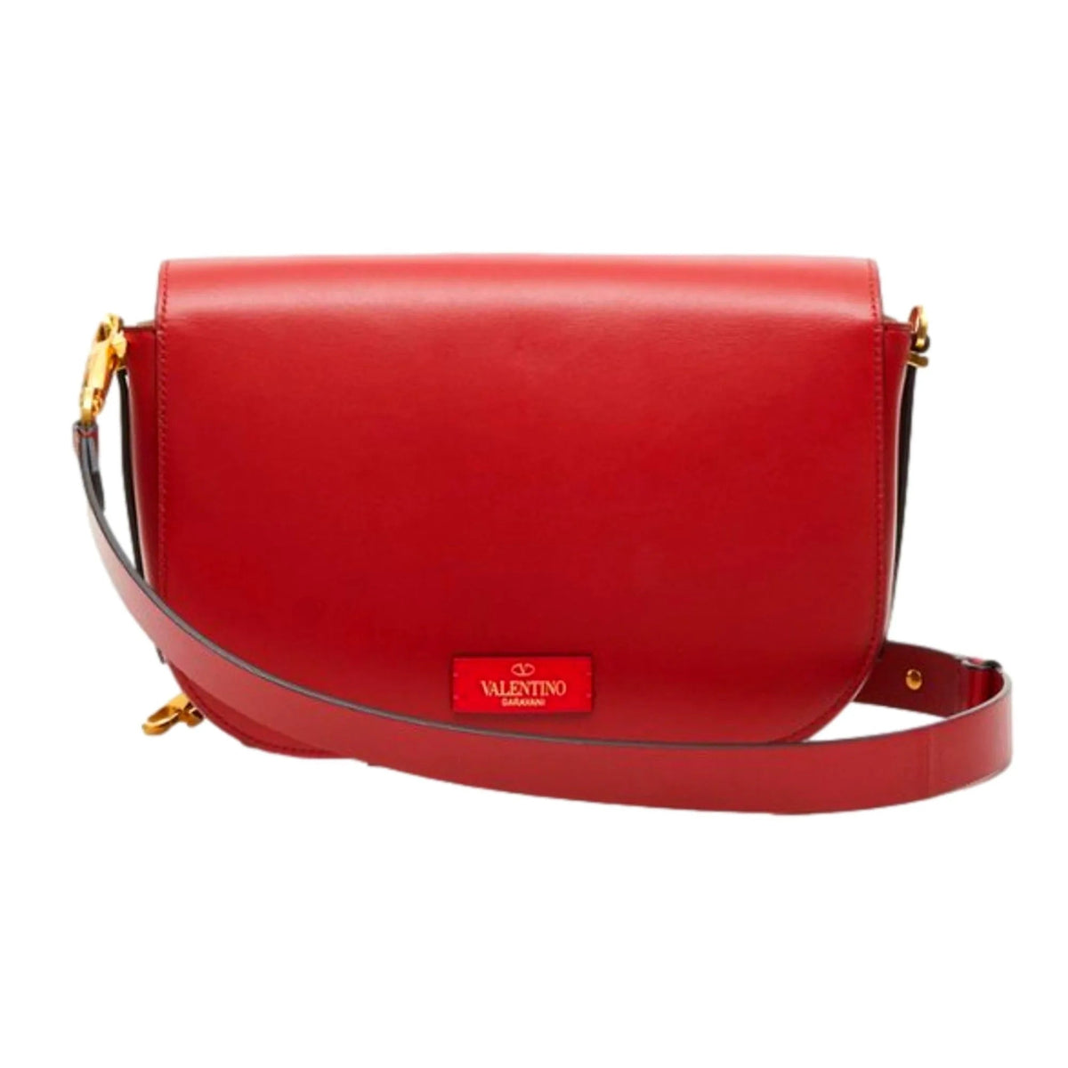 Valentino Garavani VLogo Walk Large Crossbody Bag Red Calf Leather - Handbags - Clayton's Online Store