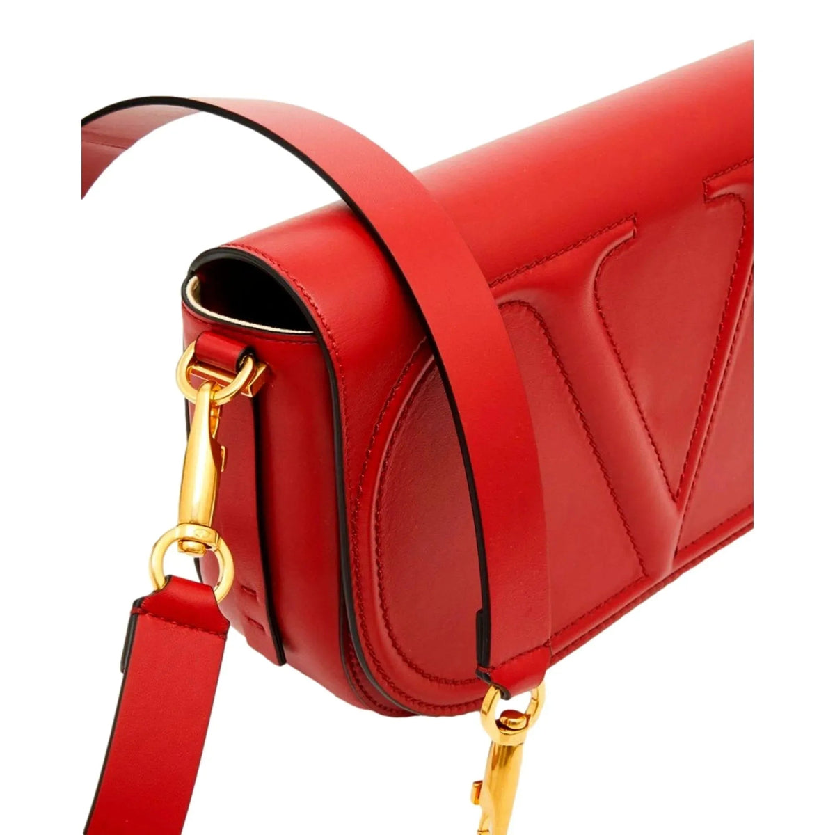 Valentino Garavani VLogo Walk Large Crossbody Bag Red Calf Leather - Handbags - Clayton's Online Store