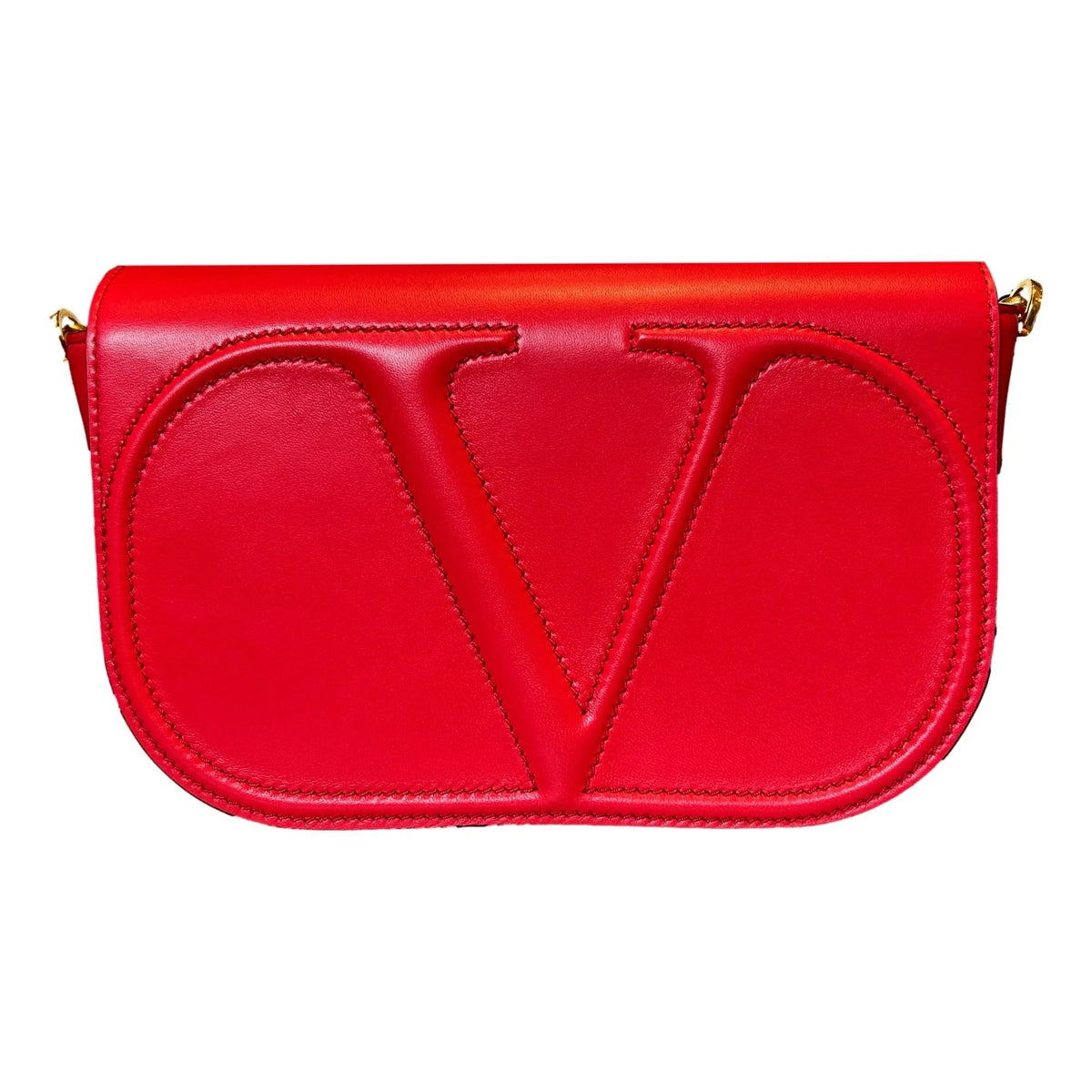 Valentino Garavani VLogo Walk Large Crossbody Bag Red Calf Leather - Handbags - Clayton's Online Store