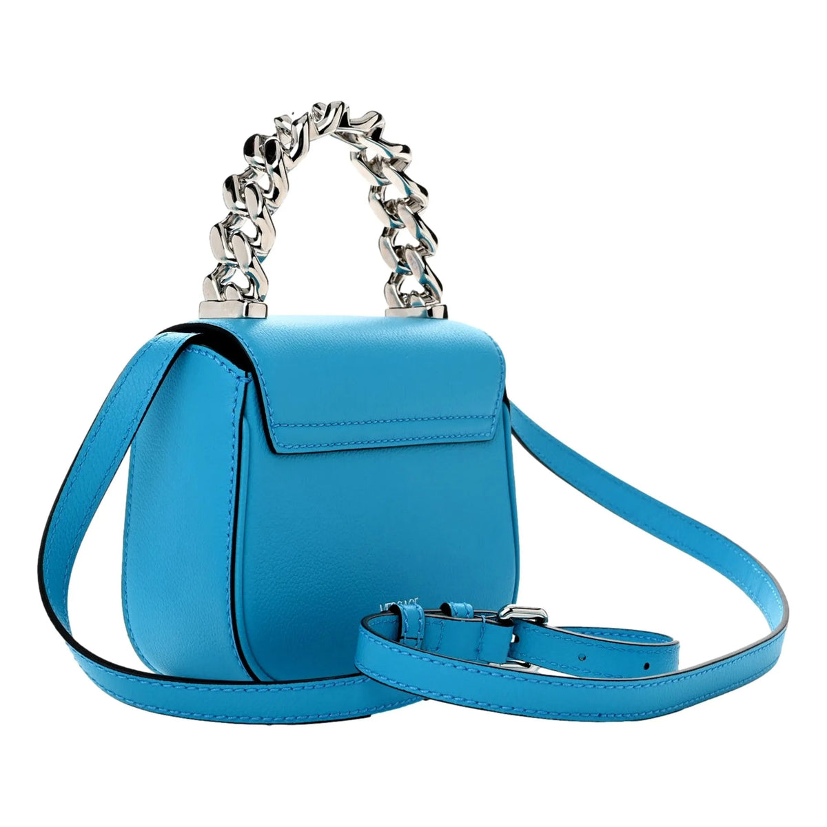 Versace Blue La Medusa Mini Top - Handle Bag - Handbags - Clayton's Online Store