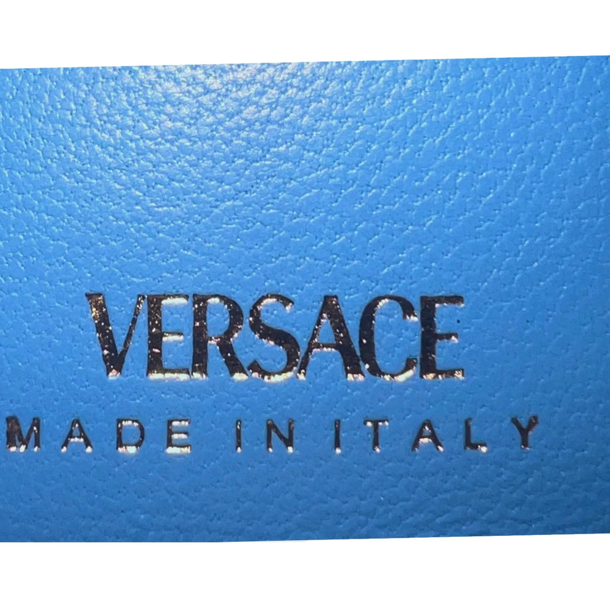 Versace La Medusa Blue Quilted Lamb Leather Compact Snap Wallet - Wallets - Clayton's Online Store