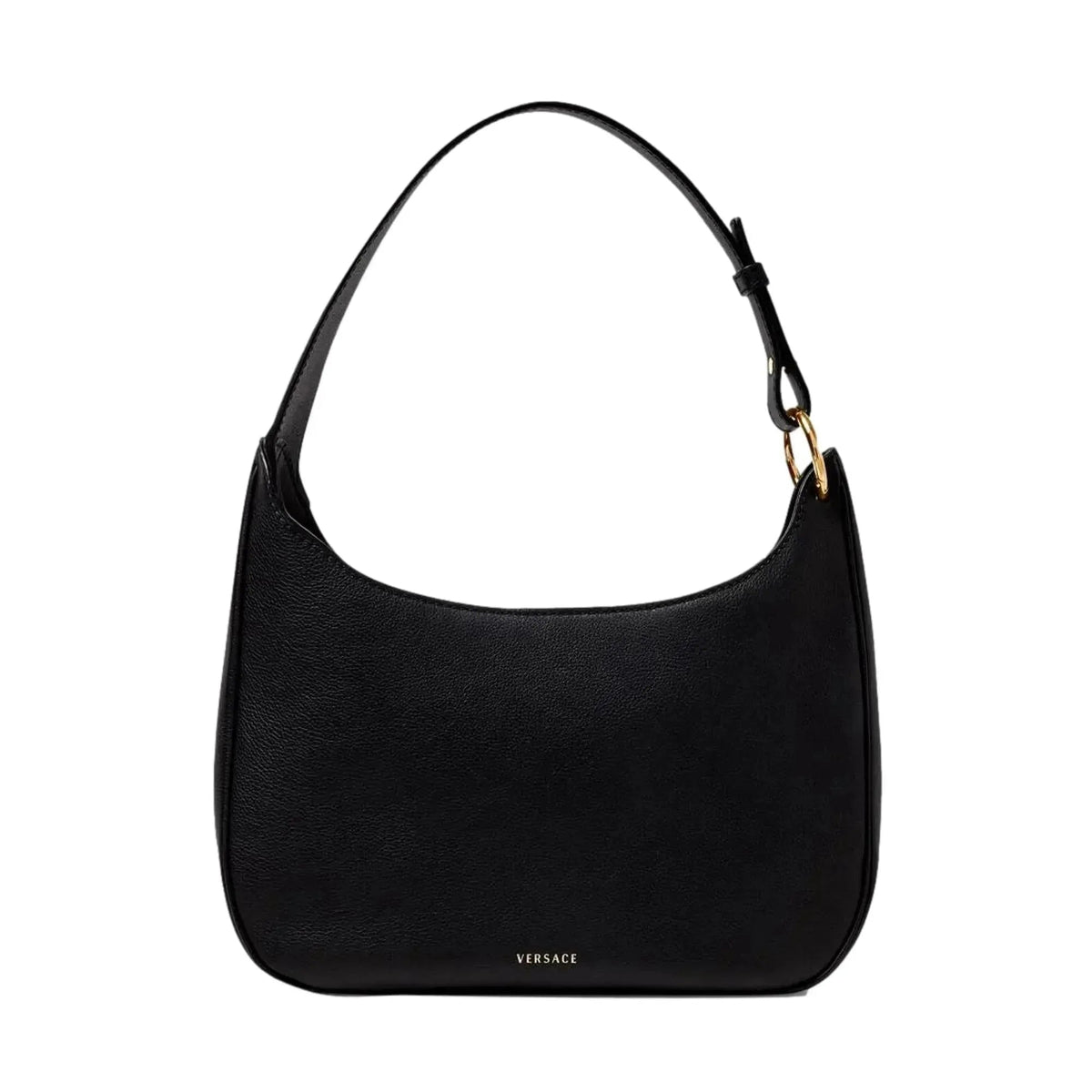 Versace La Medusa Convertible Black Leather Hobo Bag - Handbags - Clayton's Online Store