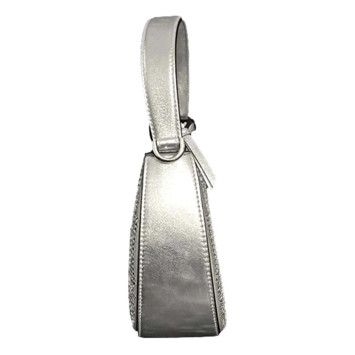 Versace La Medusa Crystal Half Moon Hobo Shoulder Crossbody Bag Silver - Handbags - Clayton's Online Store