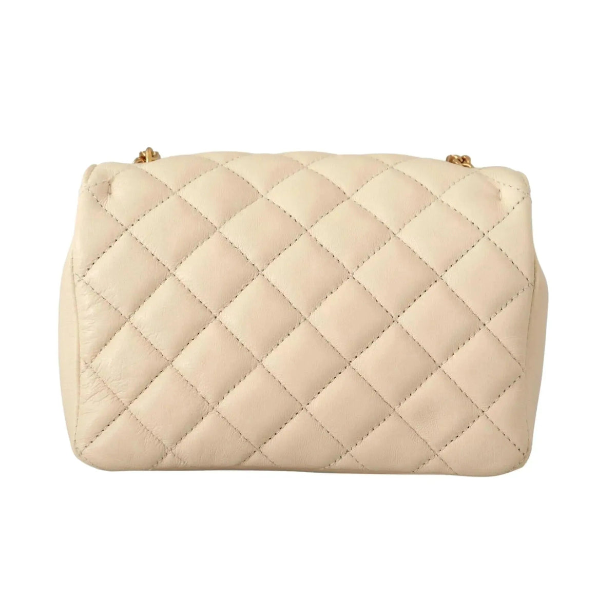 Versace La Medusa Nappa Quilted Beige Leather Chain Small Crossbody Bag - Handbags - Clayton's Online Store