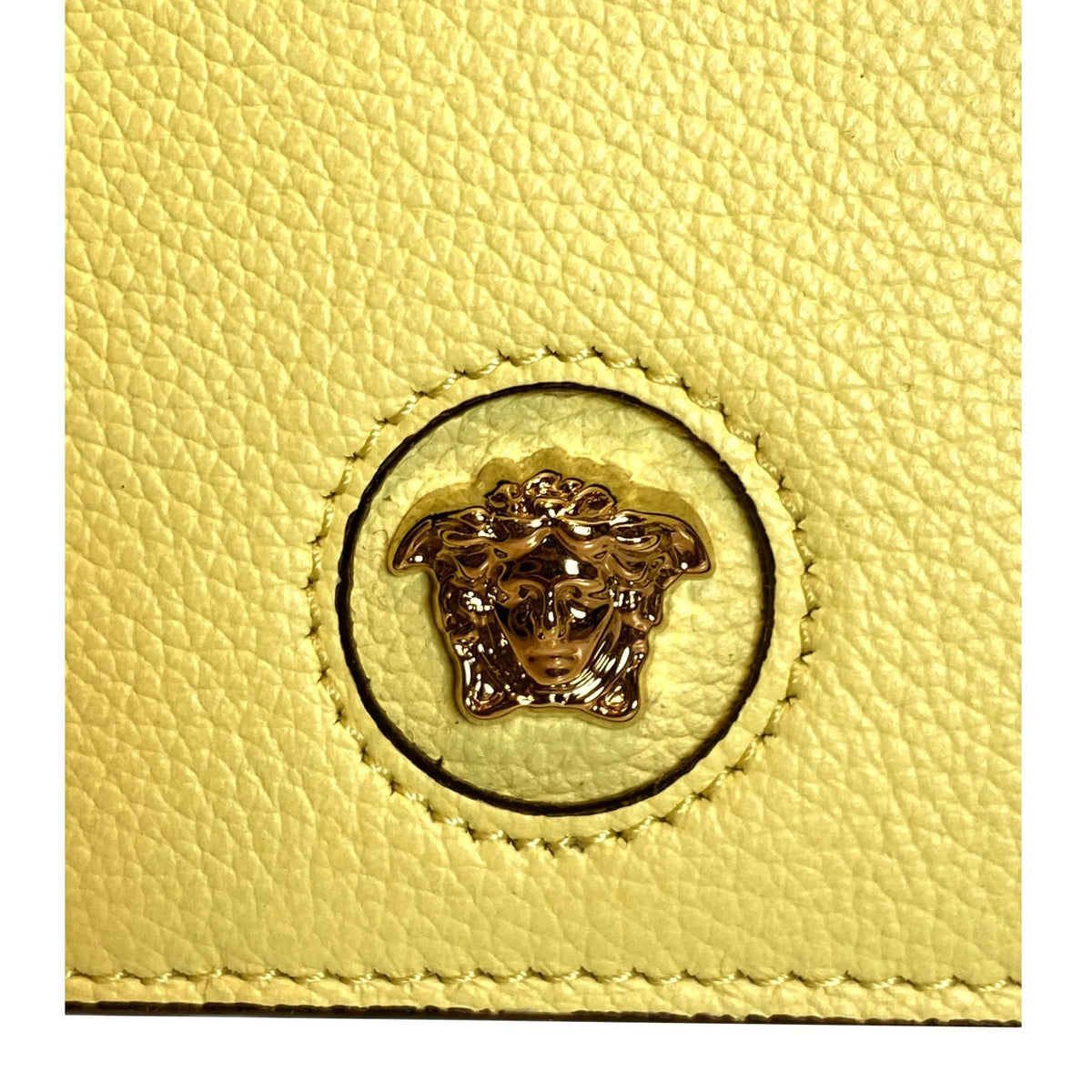 Versace La Medusa Pineapple Yellow Vitello Card Case Key Chain - Wallets - Clayton's Online Store