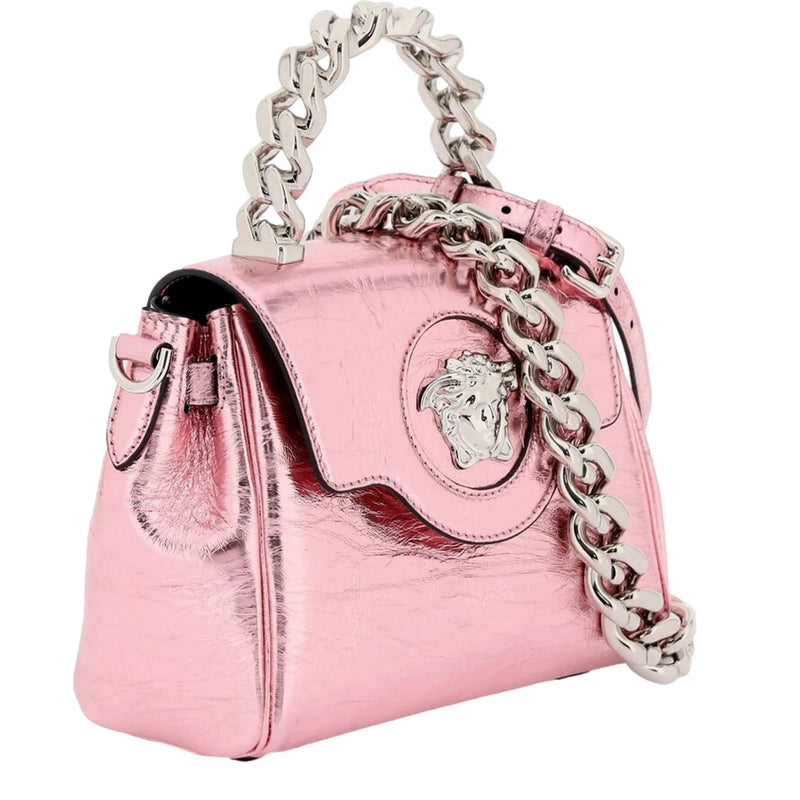 Versace La Medusa Pink Metallic Top - Handle Bag - Handbags - Clayton's Online Store