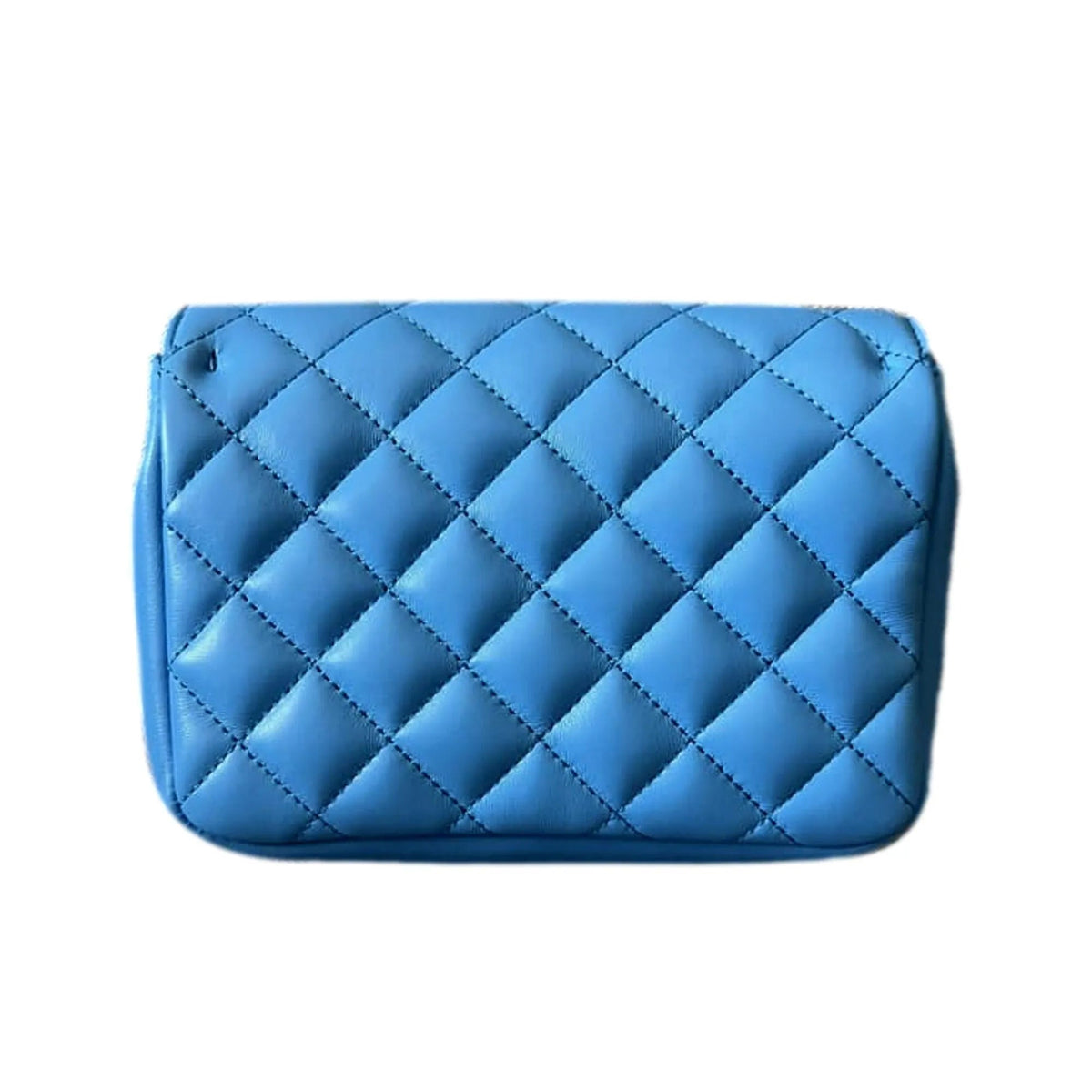 Versace Medusa Nappa Quilted Blue Leather Chain Crossbody - Handbags - Clayton's Online Store